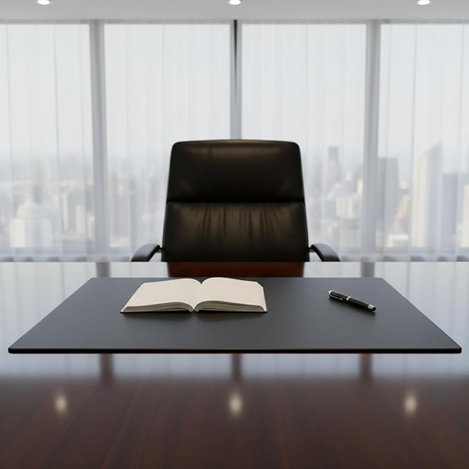 Dacasso Classic Leather Mat Desk pad, 38" x 24", Black