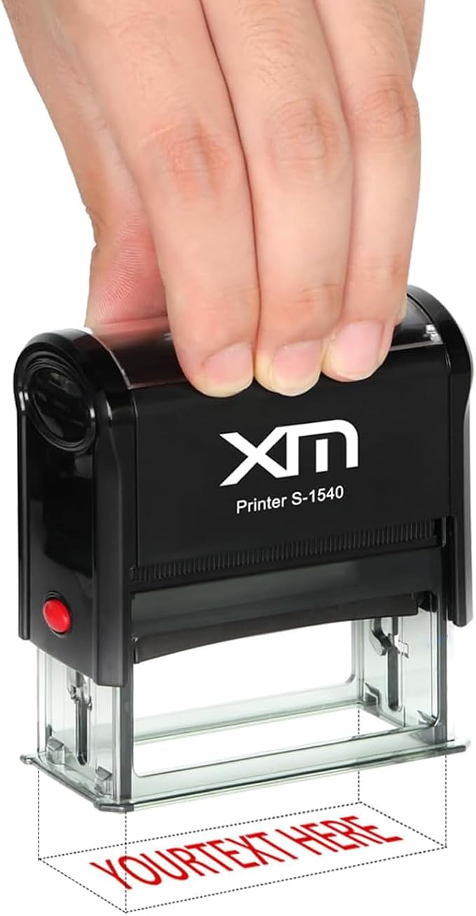 Laoife Custom Stamp Self Inking - 4-Line Personalized Address Stamps | US-Made Return Address Labels | Replaceable Ink & Multi-Scene Use, Large