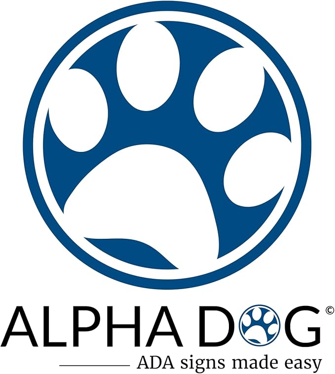 ALPHA DOG SIGNS Custom Projecting Hallway Sign, 4"x12" Double-Sided Business Plaque Left Arrow, Personalized Indoor Outdoor Wayfinding, Easy Install, Durable, Made in USA (White)