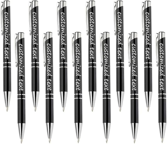 Yucold Customized ballpoint pens in bulk, personalized ballpoint pens with free engraving, for use in companies, enterprises, graduation anniversaries (Black,390)