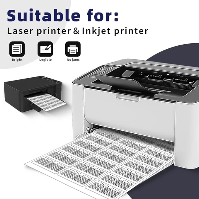 POLYSELLS 1" x2-5/8 Self Adhesive Address Labels, 30UP Blank Shipping Labels, FUSKU, FBA Mailing Labels for Inkjet and Laser Printer, 30000 Sticker Labels (1000 Sheets), 30 Labels per Sheet