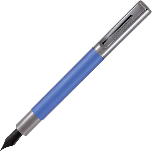 Monteverde USA Ritma Fountain Pen in Blue – Stub Nib, Calligraphy JoWo Stainless Steel, Refillable Ink Cartridge/Converter – Perfect for Artists & Calligraphers