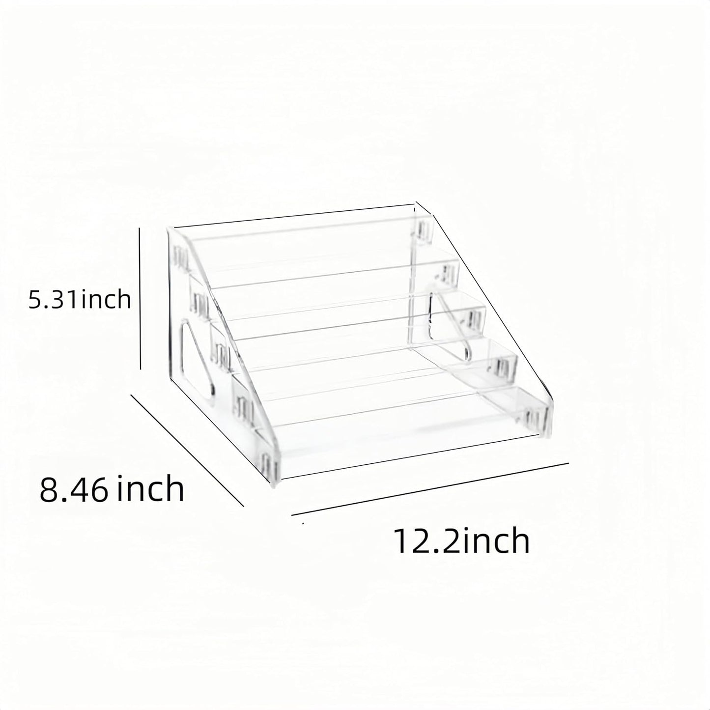 5-Tier Makeup Organizer with Adjustable Drawers, Acrylic Nail Polish & Cosmetic Storage for Bathroom Vanity - Easy to Clean, Space-Saving Design (5 layers)