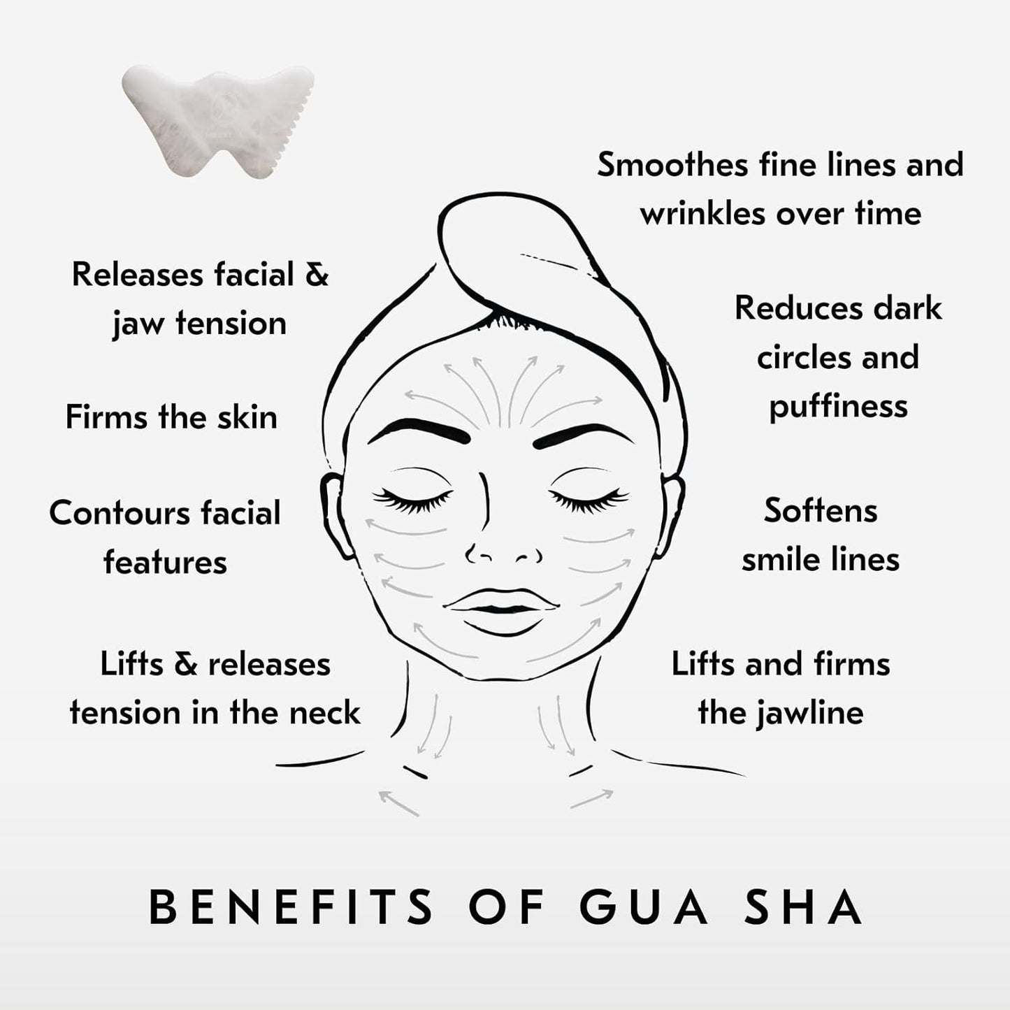 Mount Lai Vitality Qi White Jade Gua Sha Facial Tool – The Imperial Stone of Purity – Patented 5-Sided Professional Sculpting Tool for Lymphatic Drainage, Precision Contouring & Imperial Radiance