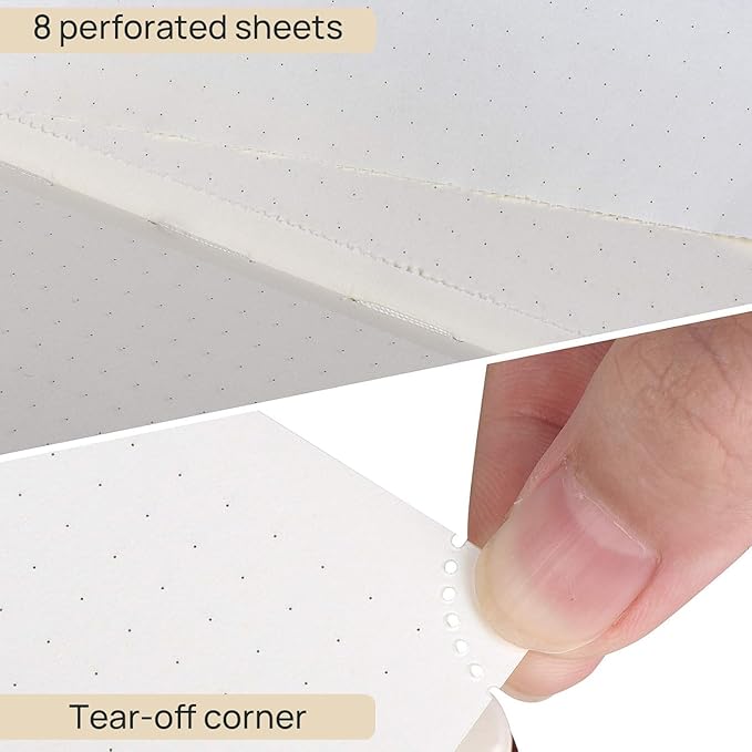 POPRUN Spiral Bullet Dotted Journal Notebook, 7-1/4" x 9-1/2" - 120 GSM Thick Paper, 220 Numbered Pages, Hardcover for Men & Women with Pocket, Index Tabs, 8 Perforated Sheets, Midnight Green