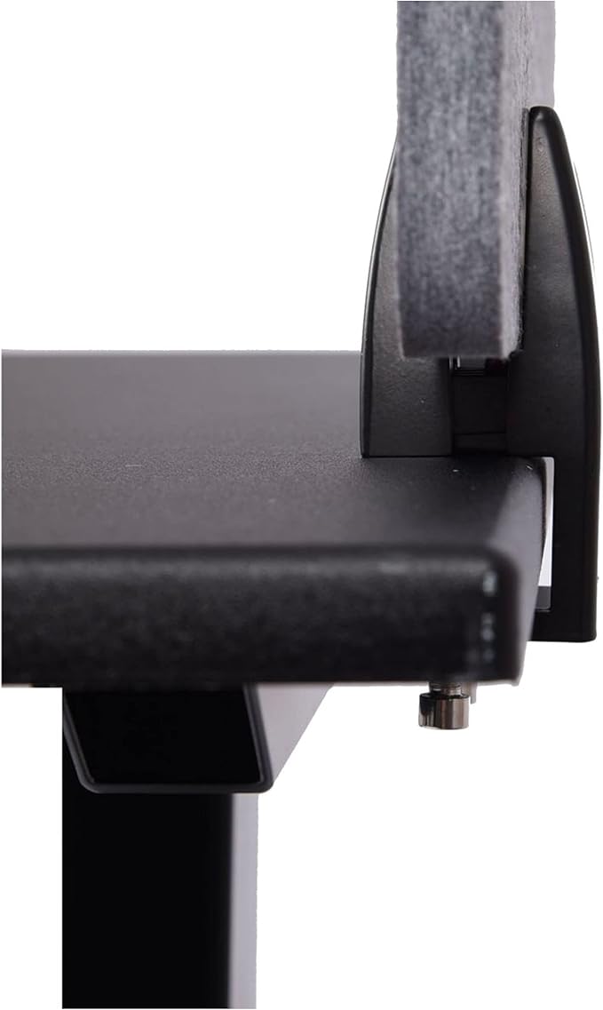 Stand Up Desk Store ReFocus Raw Clamp-On Acoustic Desk Divider Mounted Privacy Panel to Reduce Noise and Visual Distractions (Anthracite Gray, 23.6" x 16")