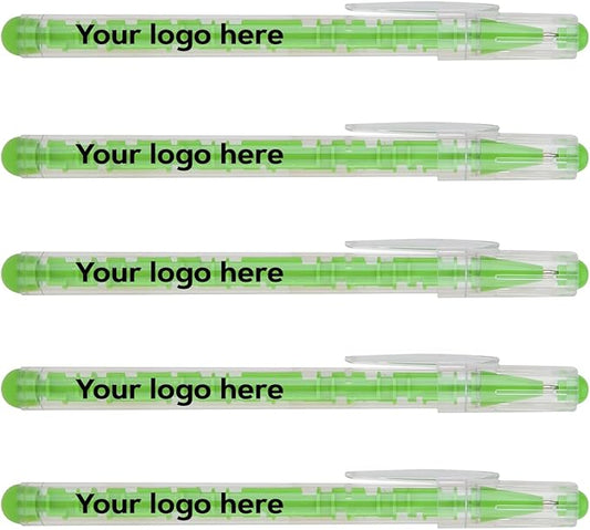 Custom Maze Ballpoint Pens – Personalized Puzzle Pens with Logo/Text – Promotional Pens for Events, Schools, Trade Shows – Fun Interactive Design (Green, 500 Count, Pack of 1)