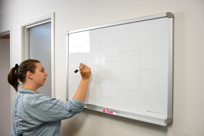 12 Team Bracket Whiteboard 48" x 36"