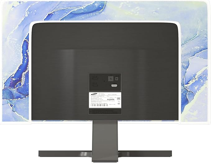 Baocicco Modern Violet Marble Waterproof Computer Monitor Dust Cover Anti-Static Dustproof Protective Cover for LCD/LED/HD 26, 27, 28 Inch Decorative Monitor Accessories Covers for Computer Screen