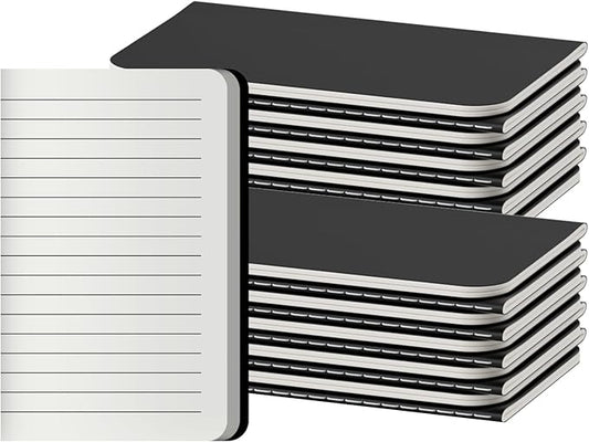 XYark Lined Pocket Notebooks, 20 Pack Small Notebook Bulk, 3.5x5.5 inch, A6 Size Thick 80GSM College Ruled Paper, Black Cover Mini Journal for Men, Women, Journaling & Business Notes