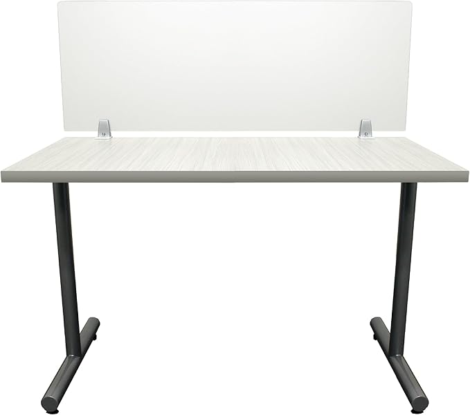 OBEX Frosted Acrylic Desk Mounted Privacy Panel, 12" x 24", Frosted