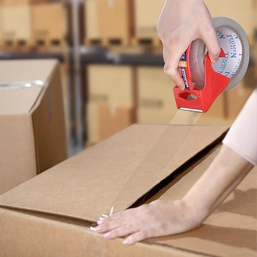 TegmenSeal Heavy Duty Clear Packing Tape with Dispenser Combo for Shipping, Moving & Storage,Thicker Clear Packing Tape,1.88 inches Wide, 60 Yards Per Roll, 60 Total Yards