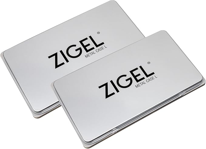 2 Pack Metal Case Stamp Pad Large Size, Crimson Red Color - Size: 3" x 6" - Choose from 15 Ink Colors