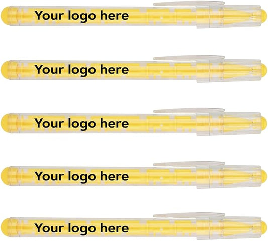 Custom Maze Ballpoint Pens – Personalized Puzzle Pens with Logo/Text – Promotional Pens for Events, Schools, Trade Shows – Fun Interactive Design (Yellow, 500 Count, Pack of 1)