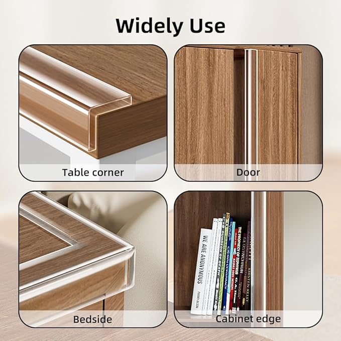 Baby Proofing Edge Protector for Kid Clear Edge Protector Strip Safety Corner Guards Child Proof Corner Bumper for Furniture 1.2in x 16.4ft