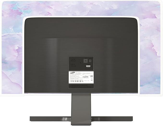 Baocicco Violet Marble Waterproof 65 Inch TV Dust Cover Anti-Static Dustproof Abstract Creative Desigen Television Accessories TV LCD Screen Texture TV Decoration for LED LCD OLED TVs