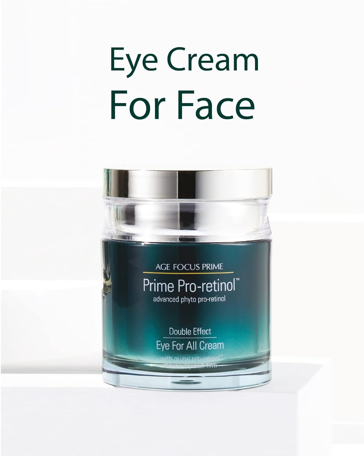 Isa Knox AGE FOCUS Prime Double Effect Eye For All Cream Set (3.4fl oz) - Korean Skincare Set, Lightweight Rich Eye Cream, Toner, Emulsion with Daytime Retinol,