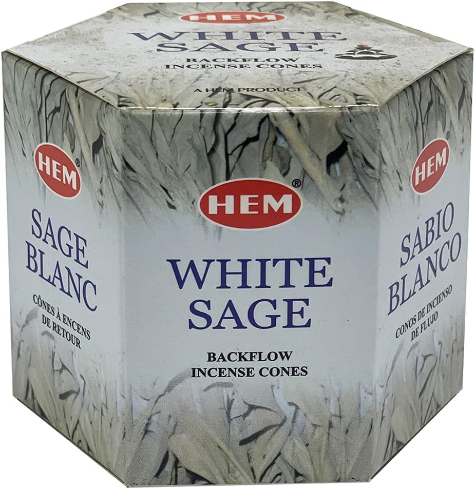 TRUMIRI White Sage Backflow Incense Cones For Waterfall And Mat Bundle Inciensos Aromaticos|Incienso|Inciense|Insienso