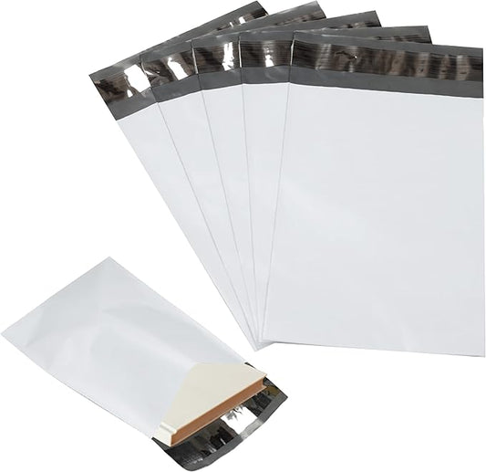 1000 Pack Secure Seal White Poly Mailers Shipping Bags - Safe Shipping with 9x12 Mailers Poly Bags - E-Commerce Poly Bags for Shipping - Self Sealing 2 Mil Poly Shipping Envelopes