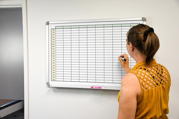 30 Minute Schedule with Color Whiteboard 48" x 36"