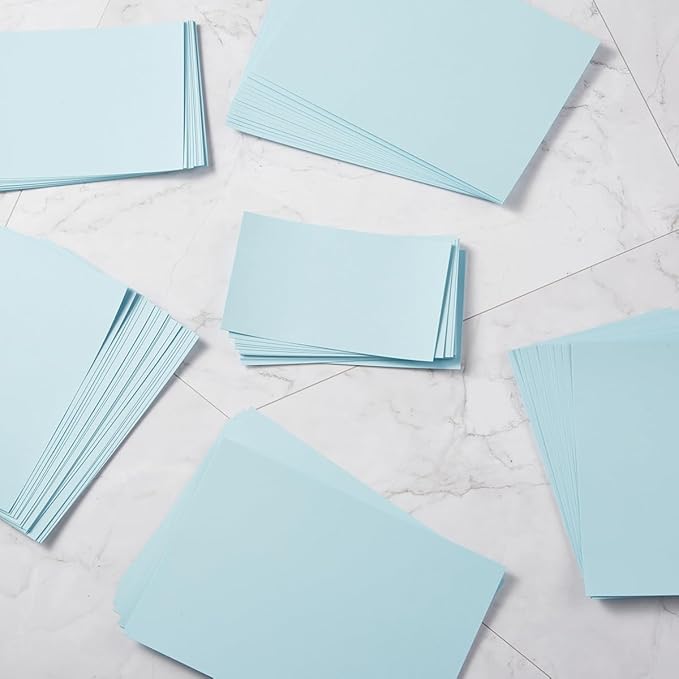 50 Sheets Blank Cardstock Paper 250 GSM Thick Heavy Cards Stock for DIY Art Projects, Card Making, Postcards, Greeting Cards, Birthday Party, Wedding Invitation (Light Blue, 4x6 inches)