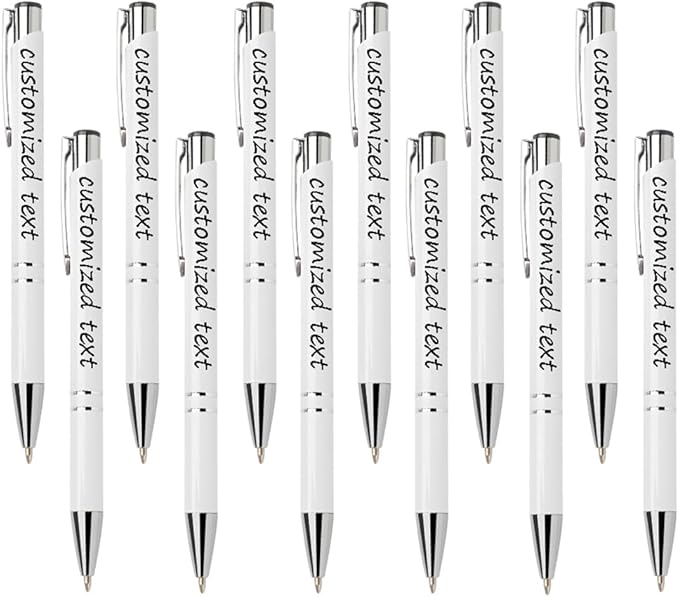 Yucold Customized ballpoint pens in bulk, personalized ballpoint pens with free engraving, for use in companies, enterprises, graduation anniversaries (Off White,78)