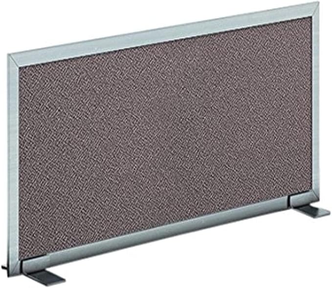 OBEX Acoustical Free Standing Privacy Screen, Cubicle Accessories Desk Privacy Panel, Desk Dividers for Office, Office Furniture Partitions Portable Sound Proof Dividers, 12" x 72", Slate
