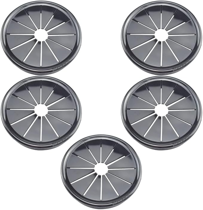 2 Inch Cable Grommets Petal-Shaped Buckle Type Wire Hole Cover for Cord Management and Protection of Cabinet (49.5mm, 5PCS)