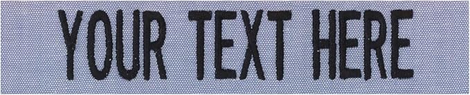 Custom Uniform Name Tapes Solid Colors. Made in The U.S.A. Ships Under 24 Hours. Chambrell Fabric, 4 Inch Sew on