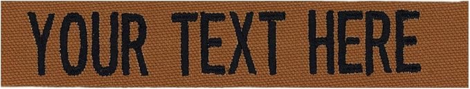 Custom Uniform Name Tapes Solid Colors. Rusty Brown Fabric, 3.5 Inch Hook Fastener (Uniform Ready Fastener)