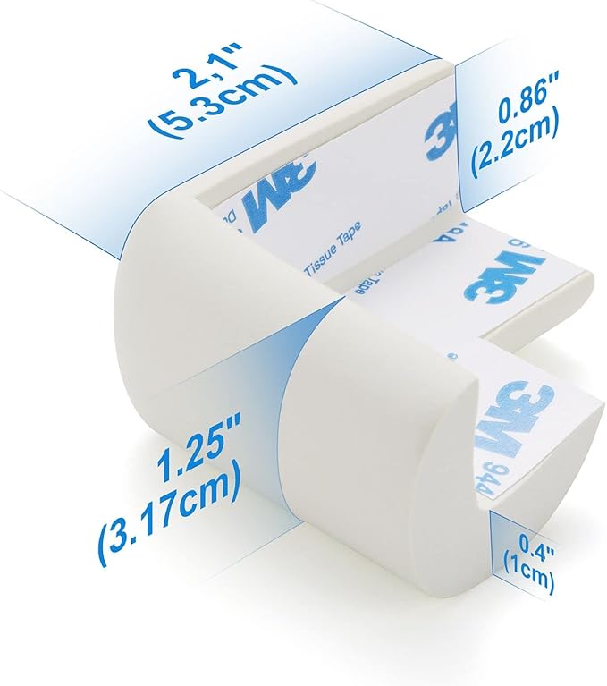 8 Pack Corner Protector for Baby, Heavy-Duty Soft Rubber Foam Furniture Corner Bumper Guards, Child Safety Furniture Bumper, Adhesive Pre-Taped Corner Protectors,Soft Sponge Table Corners, Brown