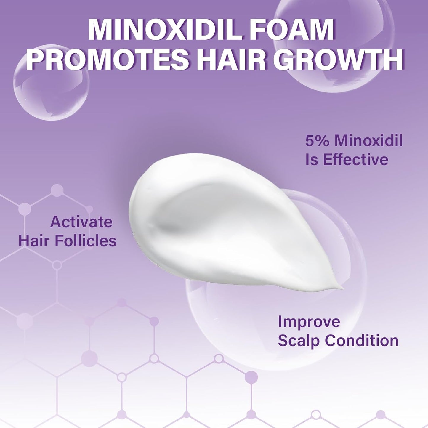 5% Minoxidil Foam for Women Hair Growth Foam Suitable for Hair Thinning Receding Hairline and Hair Loss to Hair Regrowth Get Thicker Fuller Hair 1 Bottles 2.11 Ounces Each