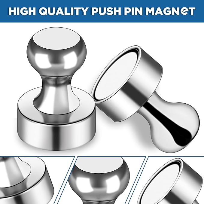 LOVIMAG Fridge Magnets 25Pcs Refrigerator Whiteboard Small Strong Magnet Classroom Kitchen Accessories Decorative Locker Set Decor Must Haves Office Calendar Refrigerador Magnetic Cute Crafts Silver
