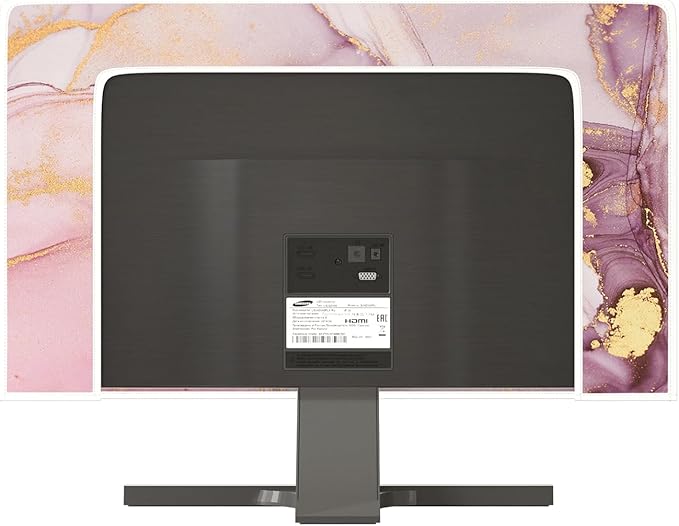 Baocicco Pink Gold Marble Waterproof Screen TV Cover 80 Inch Decorative Modern Television Cover for Home TV Screen Texture Dust Proof Monitor Covers for Television Screen LED LCD OLED TVs