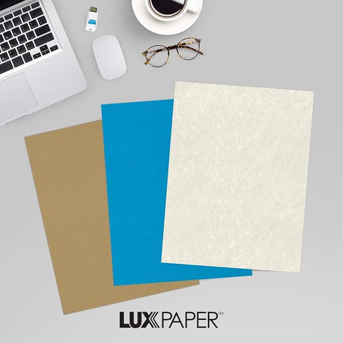 LUXPaper 8.5" x 11" Paper | Letter Size | Cream Parchment | 60lb. Text | 1,000 Qty