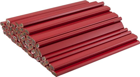 GRAPHITE Hard Lead Carpenter Pencil #2 Lumber Pencil (72) PCS - Industrial Pencil Wood Flooring Marker for Wood Working Tools Marking & Concrete Marking - Red
