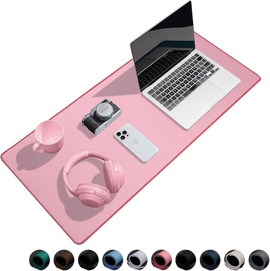 Reniteco Waterproof Large Gaming Mouse Pad with Durable Stitched Edges, Non-Slip Rubber Base, Grainy Jacquard Mouse Mat Desk Pad for Home Office Gaming, 35.4''x15.7''x0.12'', Pink