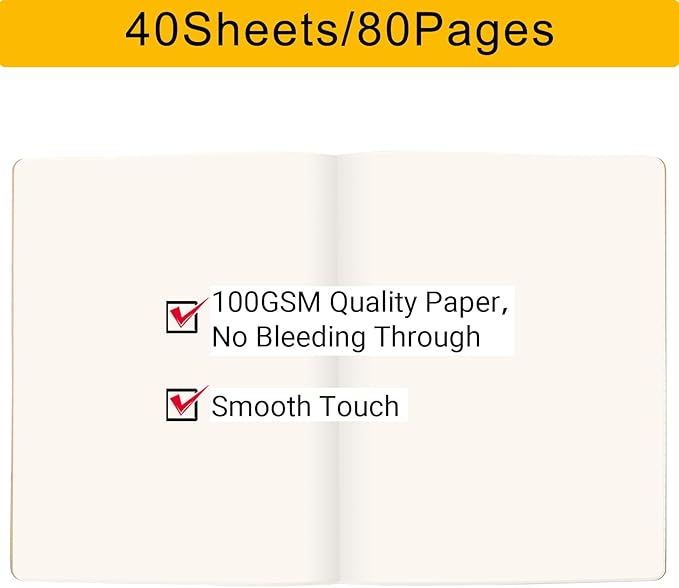 EUSOAR Kraft Notebooks, 12 Packs Large A4 8.5" x 11"，40 Sheets/ 80 Pages Journals in Bulk for Writing, Blank Paper Sketchbooks Composition Travel Journal Notebook Set for Office Work