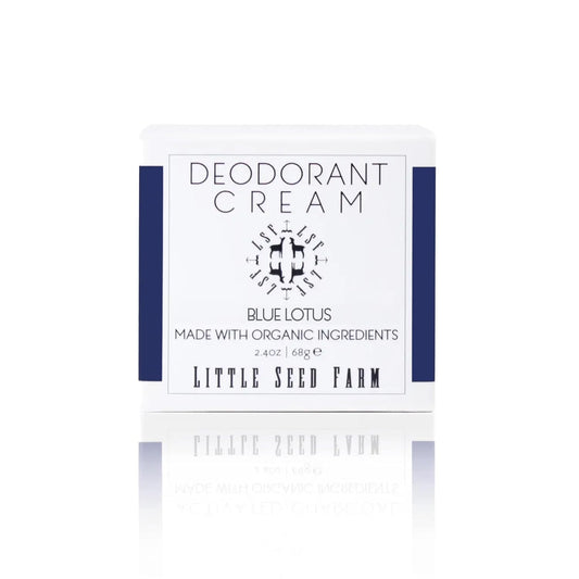 Little Seed Farm All Natural Deodorant Cream, Aluminum Free Deodorant for Women or Men - Blue Lotus, Net Wt. 2.4oz | 68g