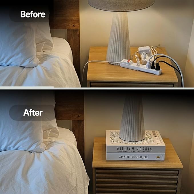Book Shape Decorative Cable Management Box - Expandable Cable Organizer Box with Magnetic Closure for Home & Office (Modern Matisse, Standard)