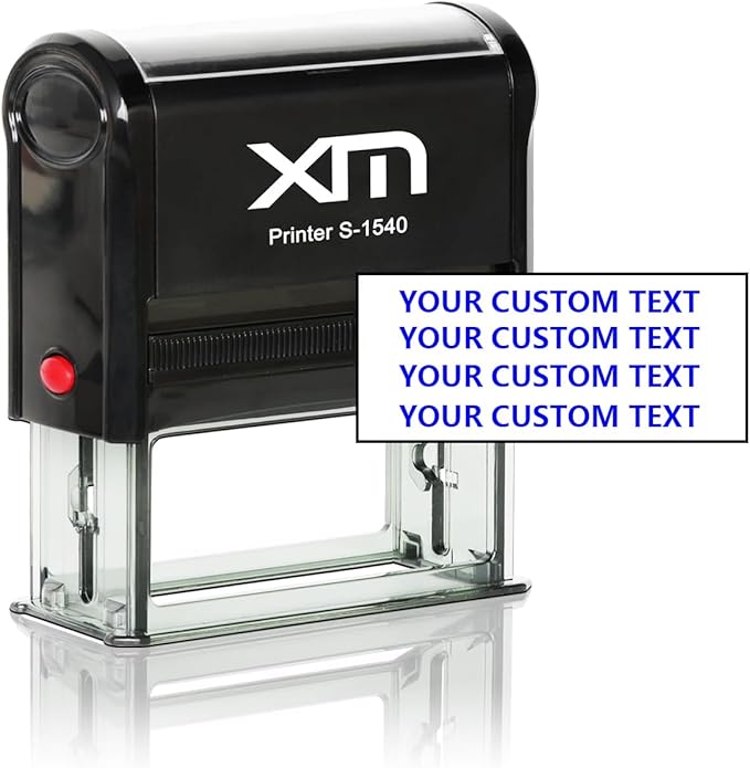Laoife Custom Stamp Self Inking - 4-Line Personalized Address Stamps | US-Made Return Address Labels | Replaceable Ink & Multi-Scene Use, Small