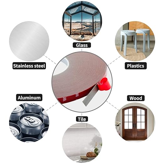 ToLanbbt Double Sided Tape Heavy Duty Waterproof Mounting Adhesive Tape Foam Tape for LED Strip Lights Home Decoration Office Decorations (108Ft x 0.59" x 0.03")