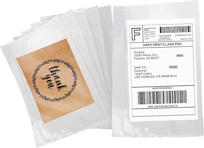 Coopaty Packing List Envelopes 7.5"x5.5" Pouches Invoice Enclosed Adhesive Bags (500 Pack)