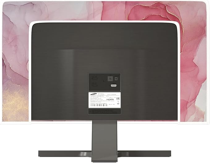 Baocicco Abstract Television Cover with Pink Marble Design 32 Inch Full Body Covers for TV Screen Panel Case Weatherproof Waterproof TV Screen Cover Sleeve Compatible with LED LCD OLED TVs Desktop