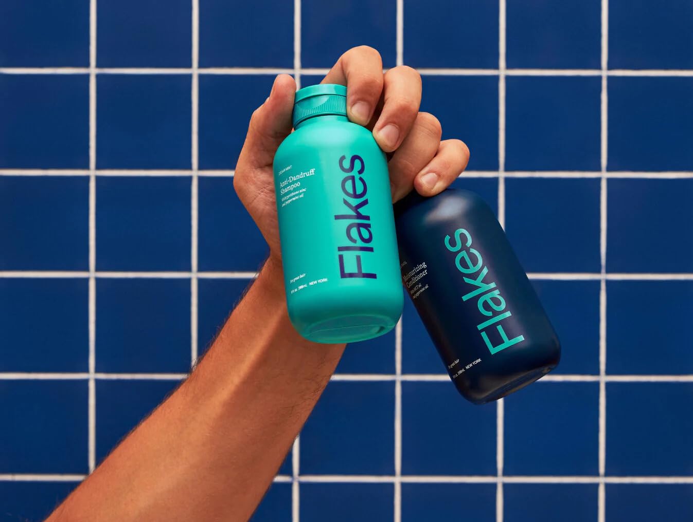 Flakes Anti Dandruff Shampoo and Conditioner Set | Dry, Flaky, & Itchy Scalp Shampoo | Sulfate & Paraben Free for Healthy Hair | Hydrating Shampoo & Moisturizing Conditioner for Scalp Care | 9 fl oz