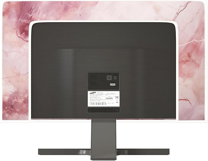 Baocicco Fashion Pink Marble Waterproof Television Cover 45, 46, 47, 48 Inch Full Body Covers for Television Screen Panel Case Computer Sleeve Compatible with PC, Desktop and TV LED LCD OLED