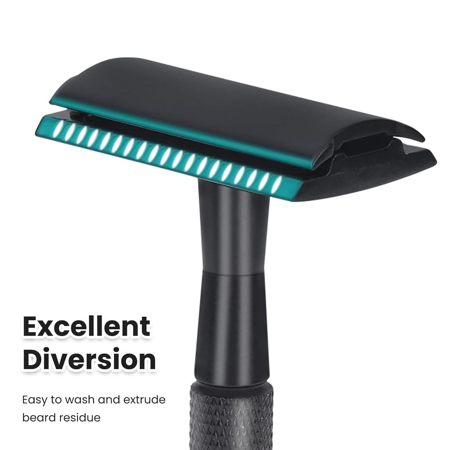 Double Edge Safety Razor With 10 Premium Stainless Steel Blade Reusable Safety Razors For Men Shaving Razor, Smooth Wet Shave Experience, Gun Black