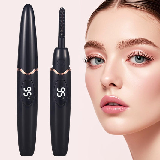 Heated Eyelash Curlers Electric Eyelash Curler with LED Display, 4 Temperature Modes Anti-Burn USB Rechargeable Natural Curling 24H Long Lasting for Women Makeup Tools Gifts