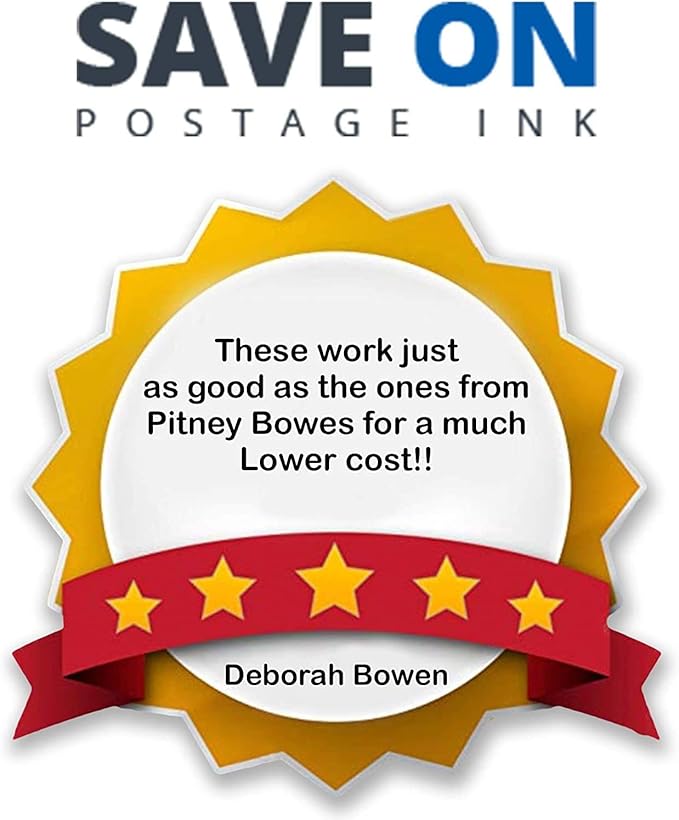Save On Postage Ink Compatible PB 745-1 Direct Thermal Labels 4" X 6" Shipping Labels Compatible with PB J645, 1E03, 1E23 & 1E26 (4 Rolls)