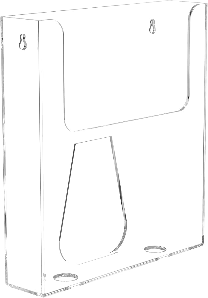 Top Notch Displays Acrylic Brochure Holder for Wall Mounting, Clear Display for 8.5" x 11" Flyers, Literature Holder for Magazines, Pamphlets, Menus, Includes Screws & Plastic Anchors – Pack of 20